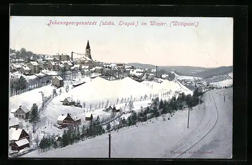 AK Johanngeorgenstadt /sächs. Erzgeb., Wittigstal im Winter