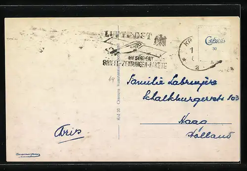 AK Krefeld, Greiffenhorstpark mit Wasser