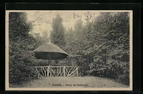 AK Krefeld, Partie im Stadtwald