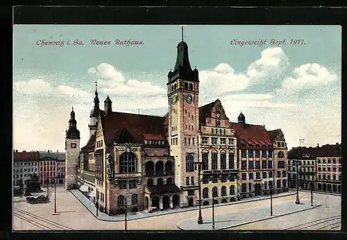 AK Chemnitz, Blick auf das neue Rathaus