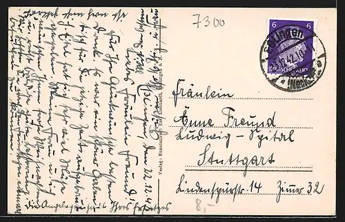 AK Esslingen, Partie an der Agnesbrücke