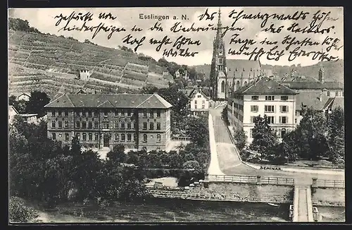 AK Esslingen, Frauenkirche, Präparandenanstalt, Seminar