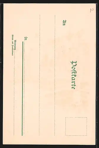 Lithographie Altenburg, Partie im Schlosshof