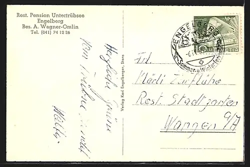 AK Engelberg, Restaurant-Pension Untertrübsee
