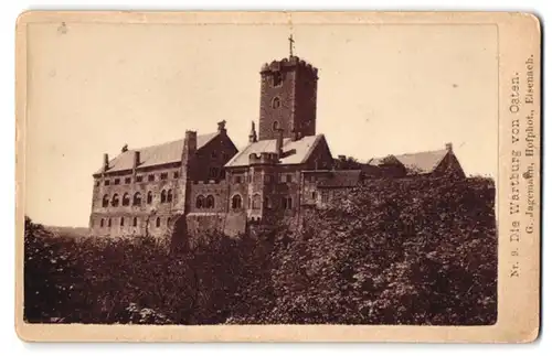 Fotografie G. Jagemann, Eisenach, Ansicht Eisenach, Blick auf die Wartburg von Osten aus