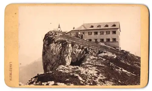 Fotografie Ludwig Hardtmuth, Salzburg, Ansicht Schafberg, Blick nach dem Gasthaus auf dem Schafberg