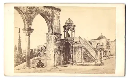 Fotografie unbekannter Fotograf, Ansicht Jerusalem, Vorplatz vom Felsendom, Tempelberg