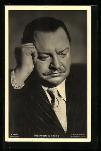 AK Heinrich George, Portrait des Schauspielers