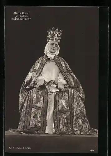 AK Schauspielerin Maria Carmi als Madonna