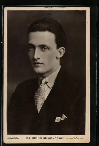 AK Schauspieler Dennis Neilson-Terry im eleganten Anzug