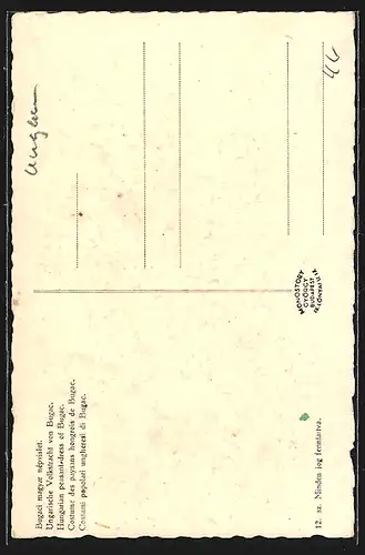 AK Bugac, Paar in Volkstracht