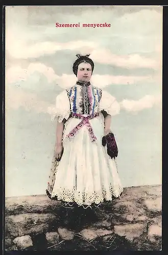 AK Szemerei menyecske, ungarische Tracht