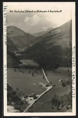 AK Bayrischzell, Bäckeralm mit deutschem Zollamt