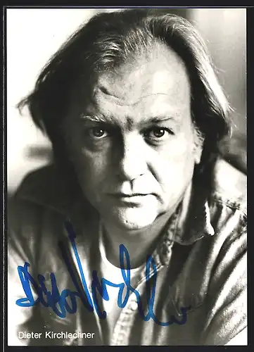 AK Schauspieler Dieter Kirchlechner im Alltagshemd, mit original Autograph