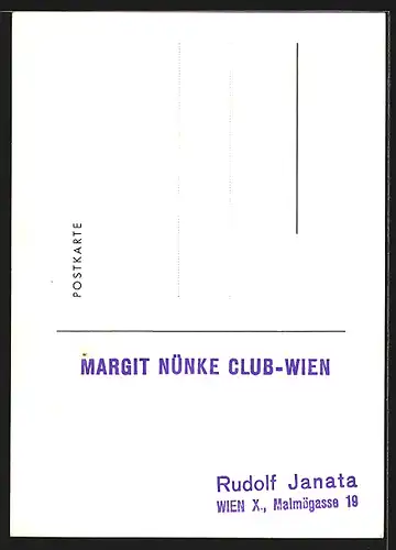 AK Schauspielerin Margit Nünke mit Kette und Ring, mit original Autograph