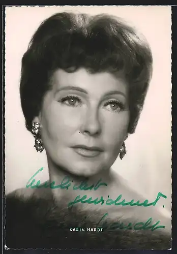 AK Schauspielerin Karin Hardt, mit original Autograph