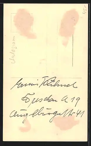 AK Schauspielerin Olga Tschechowa lächelt glücklich, mit original Autograph