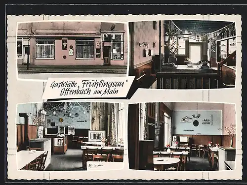 AK Offenbach a. Main, Gasthaus Frühlingsau, Sprendlingerlandstrasse 40