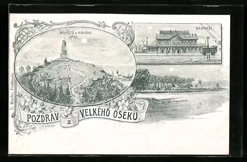 AK Velkeho Oseku, Bojiste u Kolina 1757, Nadrazi, Celkovy Pohled