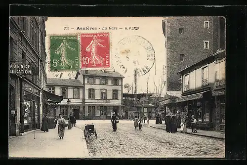 AK Asnières, La Gare