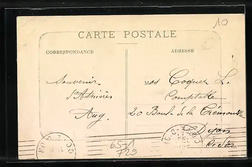 AK Asnières, Gare et Rue de la Station