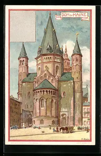 Künstler-AK Franz Hein: Mainz, Der Dom