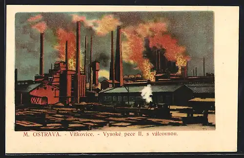 AK M. Ostrava-Vitkovice, Vysoke pece II. s valcovnou