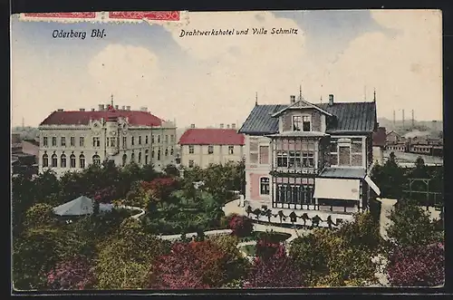 AK Oderberg, Drahtwerkshotel und Villa Schmitz