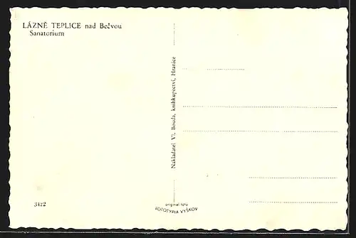 AK Lázne Teplice nad Becvou, Sanatorium
