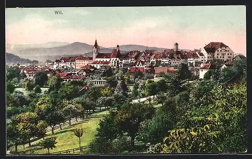 AK Wil, Teilansicht mit Kirche