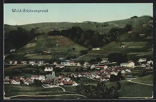 AK Wald-Schönengrund, Teilansicht mit Kirche