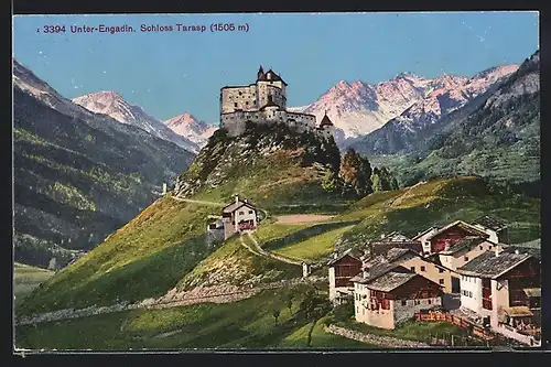 AK Unter-Engadin, Blick auf das Schloss Tarasp
