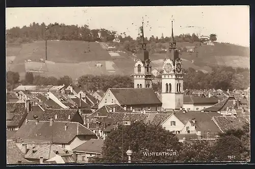 AK Winterthur, Teilansicht mit Kirche