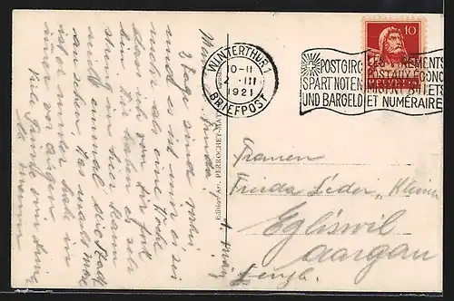 AK Winterthur, Teilansicht mit Kirche