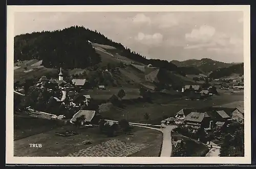 AK Trub, Panorama mit Strassenpartie