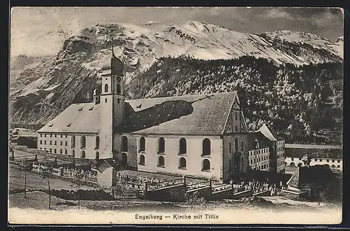 AK Engelberg, Kirche mit Titlis