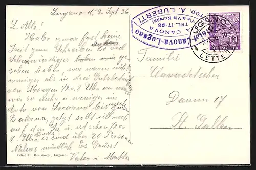 AK Lugano, Monumento a Guglielmo Tell e Quai