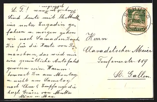 AK Tarasp /Unter-Engadin, Schloss Tarasp mit Fontana und Sparsels