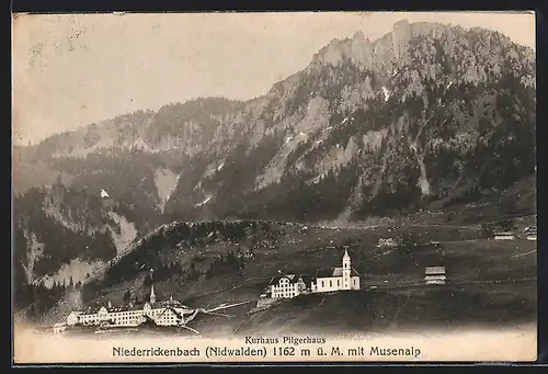 AK Niederrickenbach, Kurhaus Pilgerhaus mit Musenalp