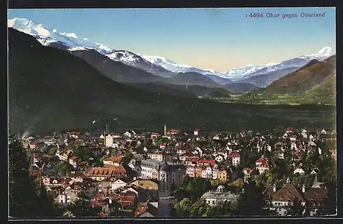 AK Chur, Ortsansicht mit dem Blick auf das Oberland