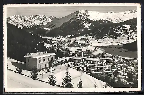 AK Davos, Blick auf Thurg.-Schaffh. Heilstätte