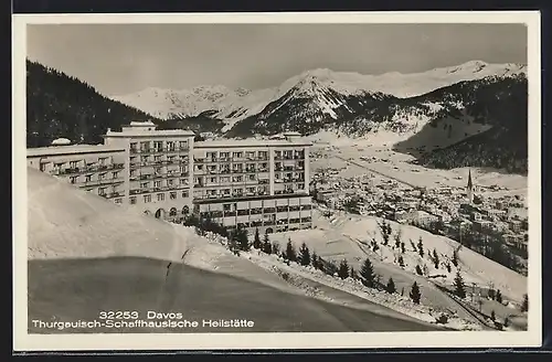 AK Davos, Blick auf die Thurgauische-Schaffhausische Heilstätte