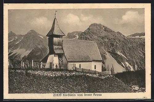 AK Inner-Arosa, Ansicht vom Kirchlein