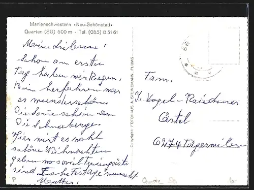 AK Quarten, Haus der Marienschwestern Neu-Schönstatt