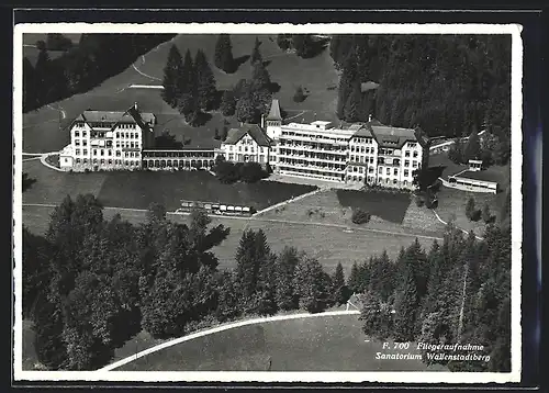 AK Wallenstadtberg, Sanatorium Wallenstadtberg, Fliegeraufnahme