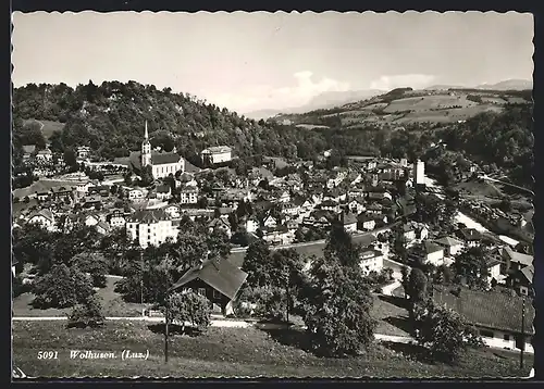 AK Wolhusen, Teilansicht mit Kirche