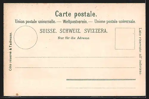 AK Bern, Blick in den Ort mit Brücken