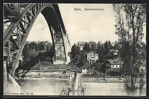 AK Bern, Blick über die Kornhausbrücke