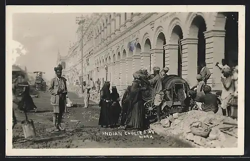 AK Indian Coolies at Work, Indien