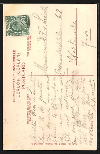 AK Nautch Dancing Girl aus Indien